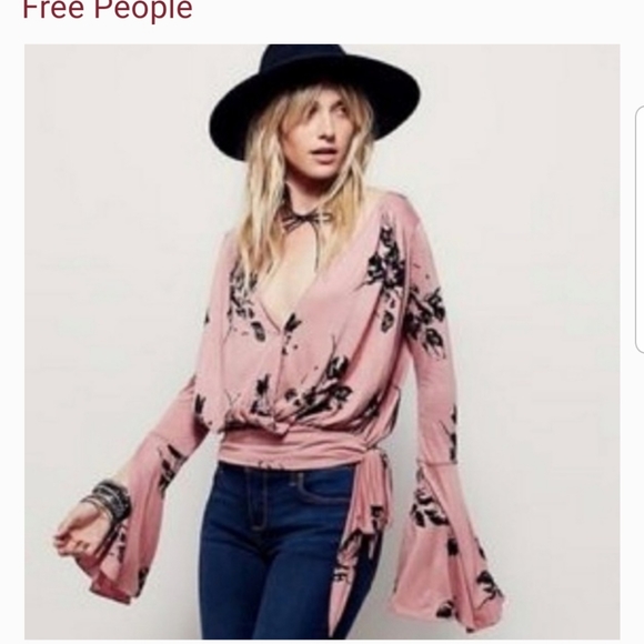 Free People rayon jersy top size medium